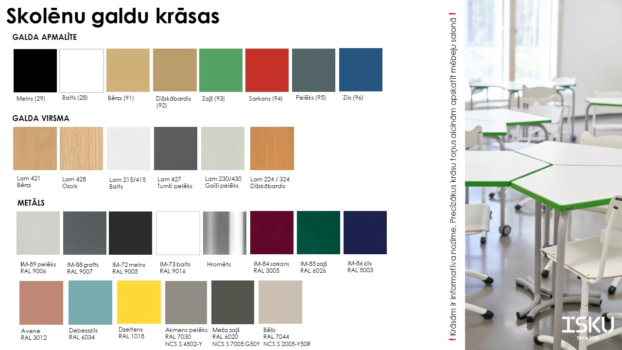 Skolēnu galdu krāsas Prima 1130 skolēnu galds ar fiksētu virsmu - Image 3