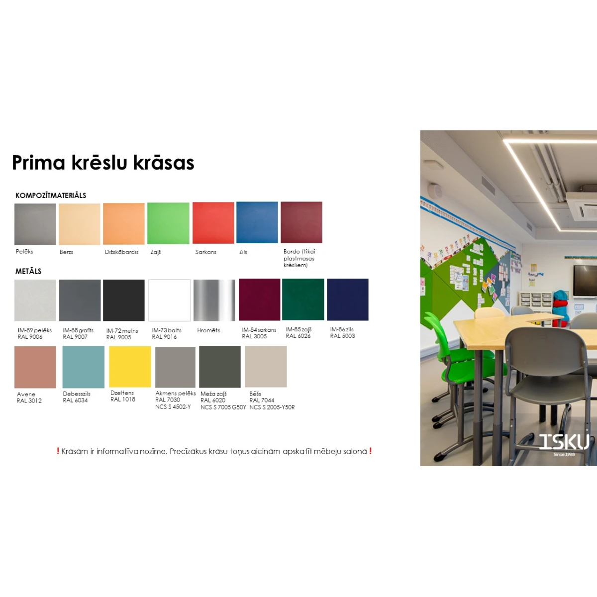 Prima skolēnu / studentu krēsls, kompozītmateriāls - Image 10