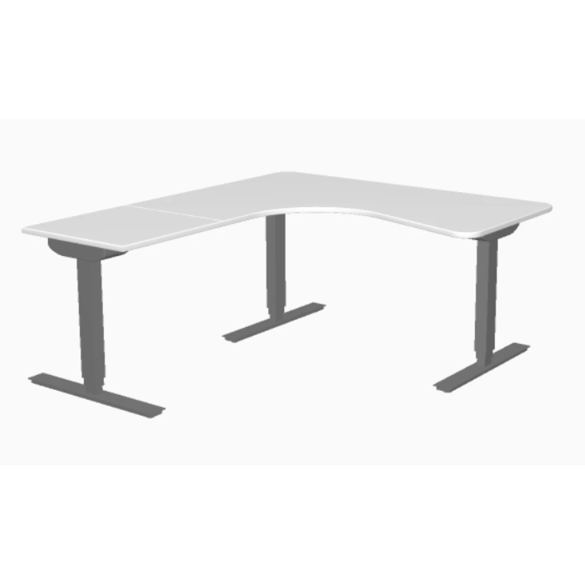 Elektriski augstumā regulējams galds Style L-veida - Image 1